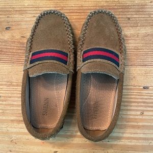 Kids suede driver style loafer; little kid 12
